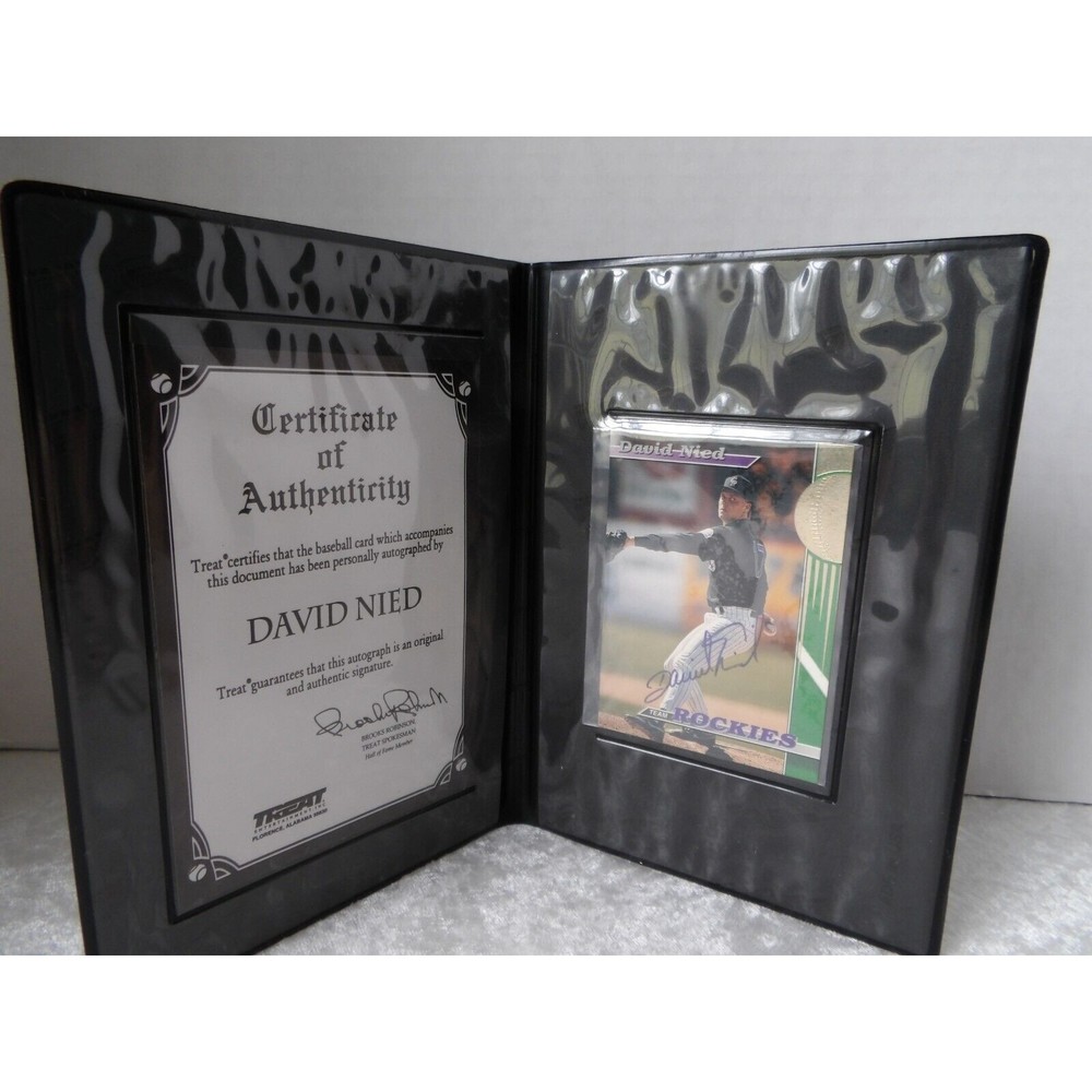 1993 David Nied Autographed Topps Stadium Club Auto Treat Pro Signed COA